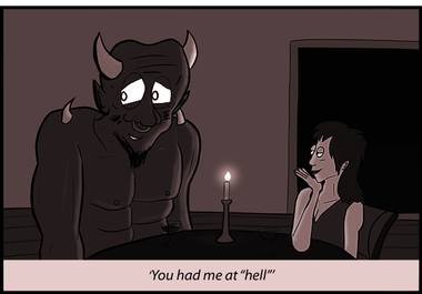 ''Aw.. you're turning red'' ''Actually, I'm always this colour''