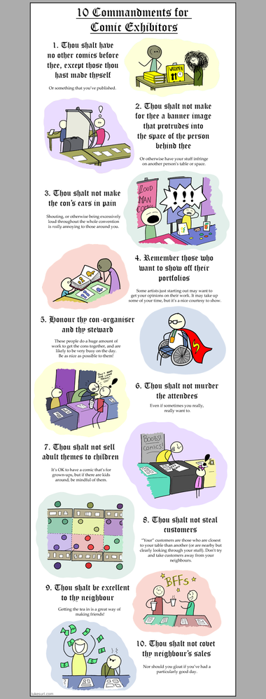 The original ten commandments were also in a webcomic, which Moses got on his tablet PC.