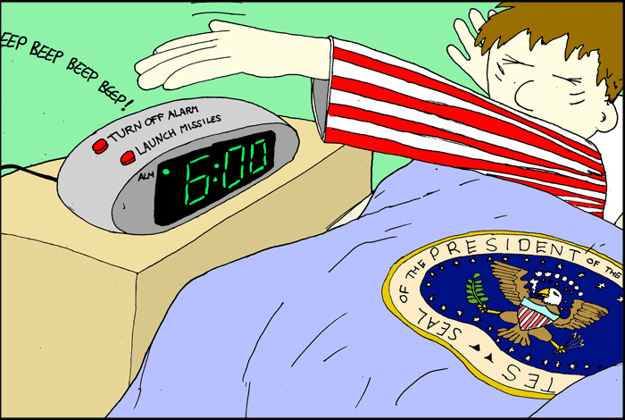 Never vote for a man who gets up at six