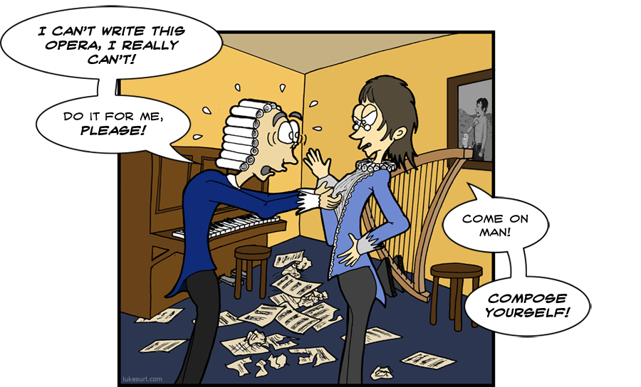  I once met a playwright who had dropped the manuscript of the first part of his play. Instead of picking it up, he was beginning to re-write it from the beginning! I told him to stop making a scene and get his act together.
