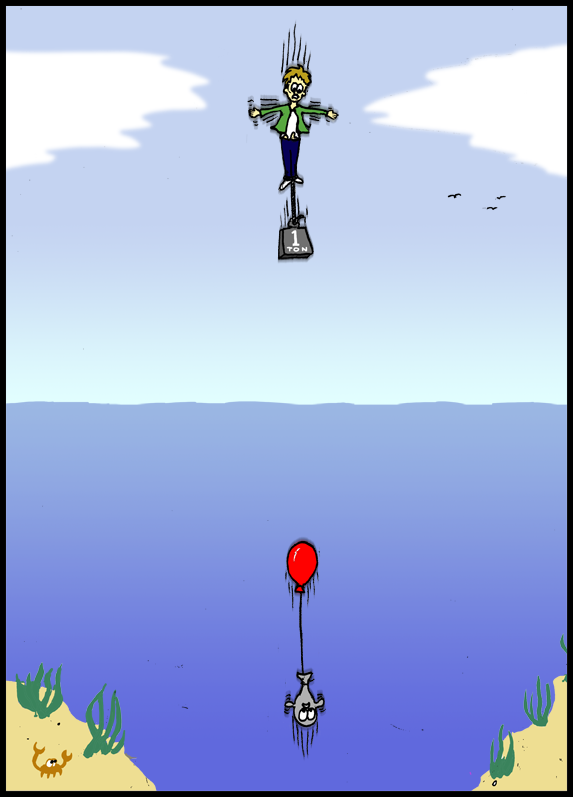 The fish fell out with the underwater Mafia - so tonight he sleeps with the birds.