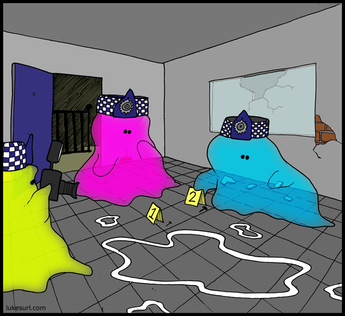 Soon they were on the trail of the murderer, the literal mucousy, slimy trail.