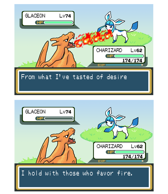 Frost's suggestion that ice is 'also great' strongly adds weight to my theory that he only ever fought against flying and grass types.